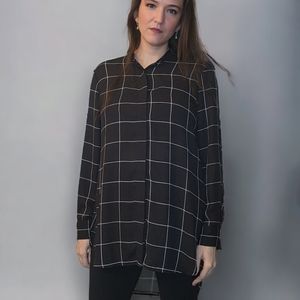 NWOT Grid Pattern Tunic Top by Joe Fresh